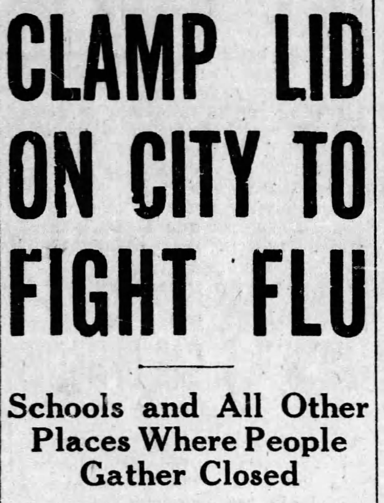 Clamp lid on city to fight flu